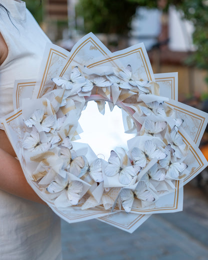 Led Işıklı Dokunmatik Aynalı Kelebek Buketi Hediyelik Işıklı Ayna Buket Sevgiliye Özel